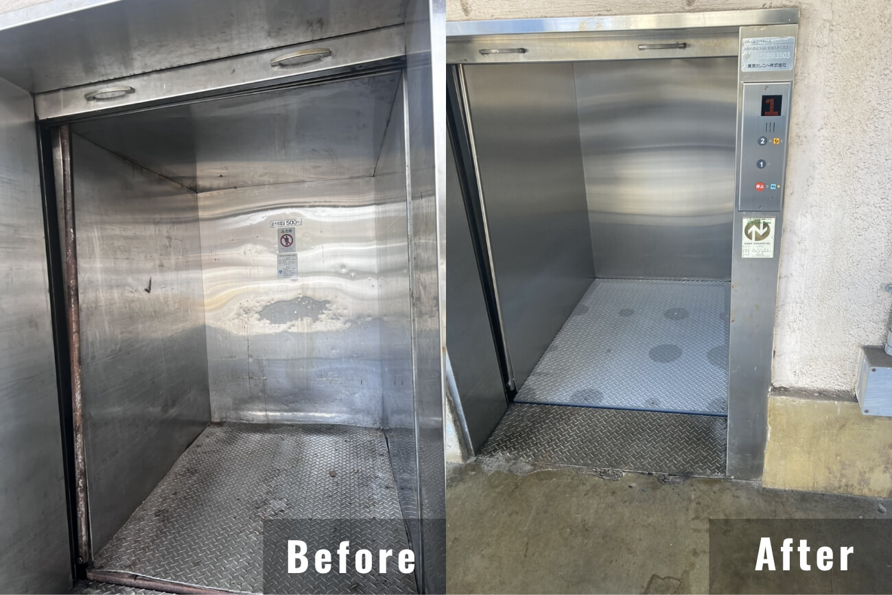 小荷物昇降機 かご