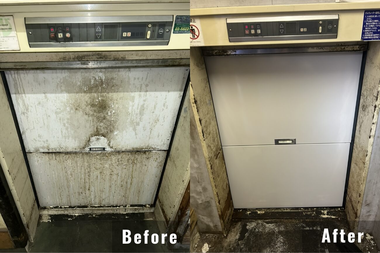 小荷物昇降機 扉